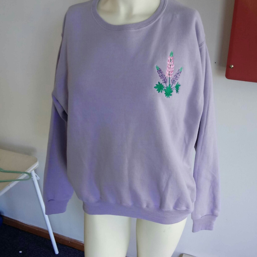 Handmade embroidered sweatshirt